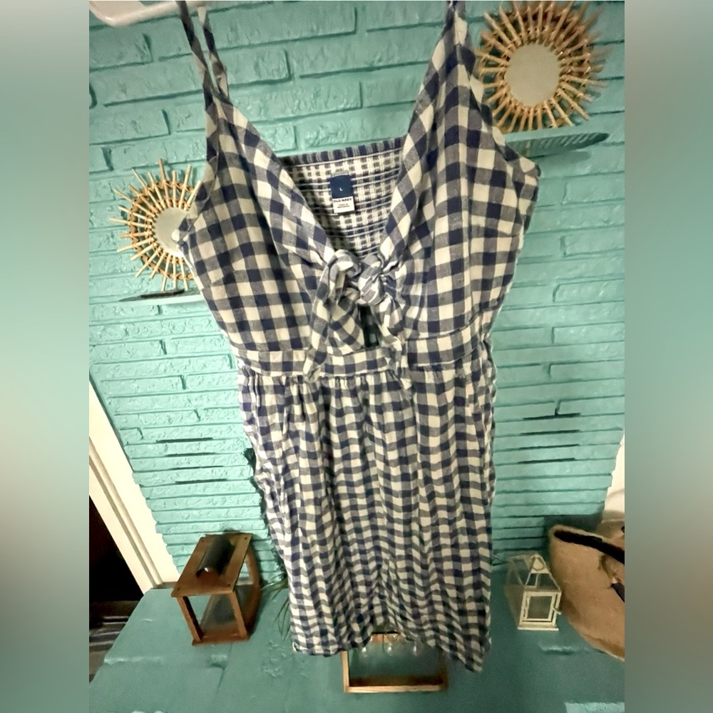 EUC Old Navy plaid striped dress Large